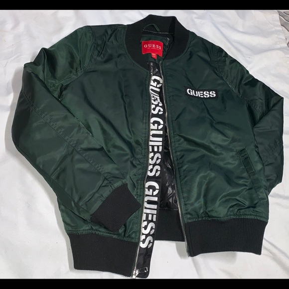 Guess Jackets & Blazers - Guess dark green bomber jacket